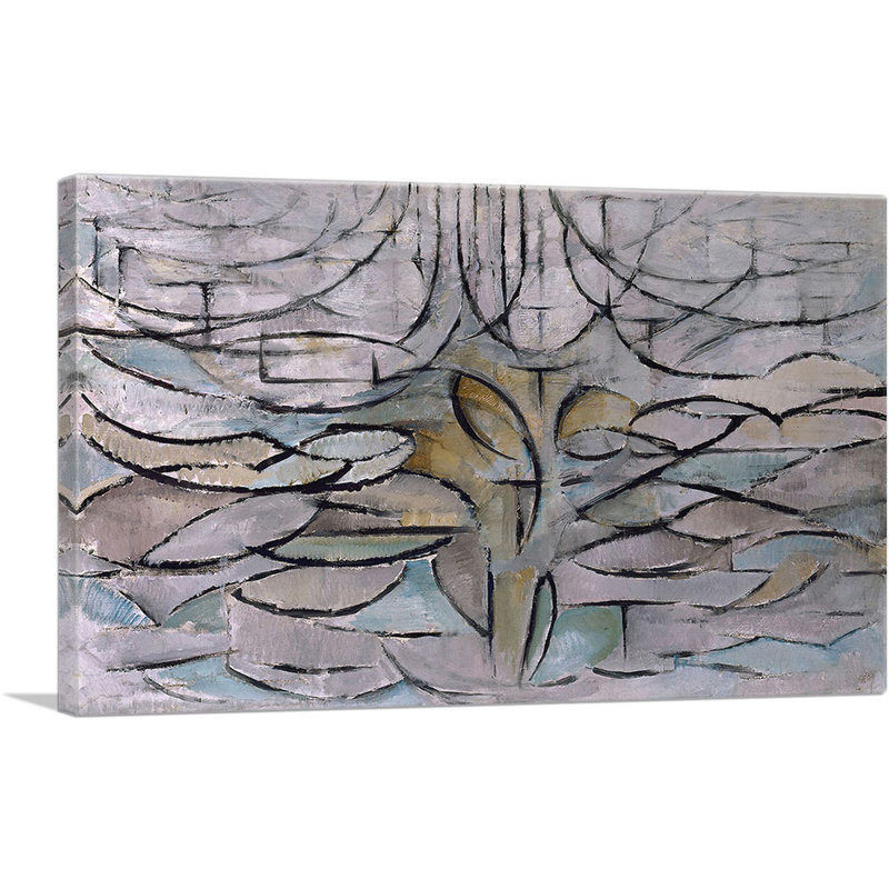 «Blossoming Apple Tree 1912» par Piet Mondrian, reproduction d'art sur toile tendue, H 18 po x l 26 po x P 1,5 po