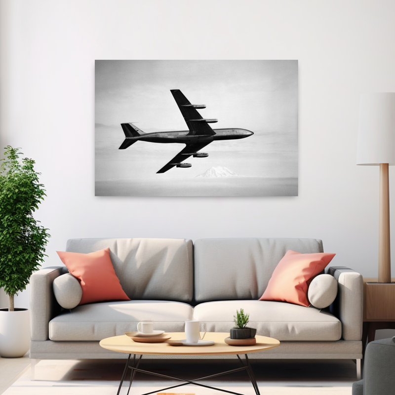 1950, années 1960, Boeing 707, avion classique rétro, art mural, H 60 po x l 40 po