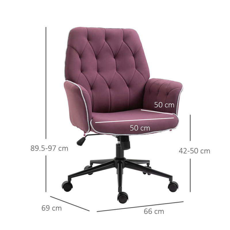 Aubryana Linen Executive Chair, Maroon