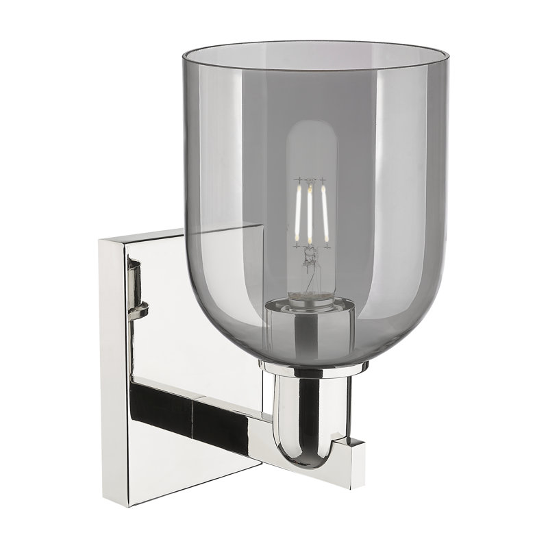 Applique murale 1 lumière Allysson, Grey / Polished Nickel