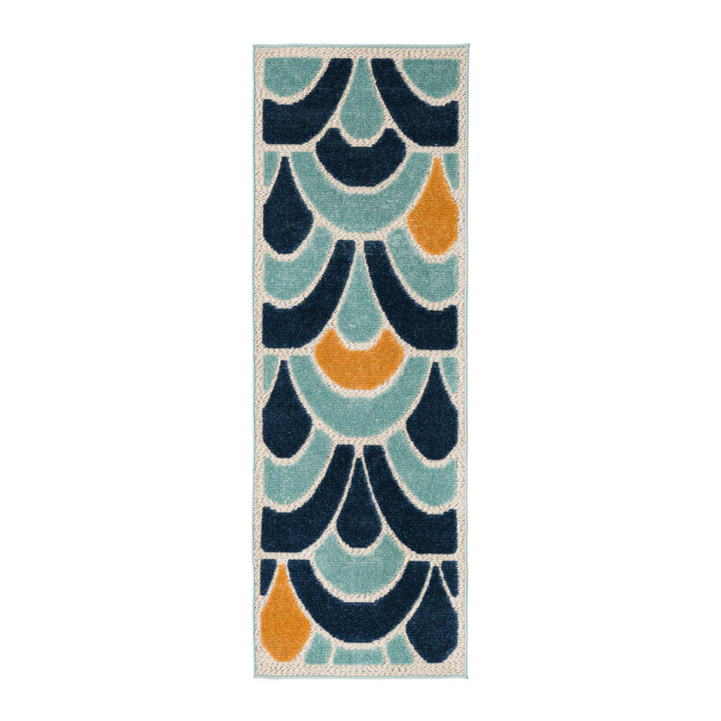 Hayworth Outdoor Rug__Blue, Runner 2' x 6'