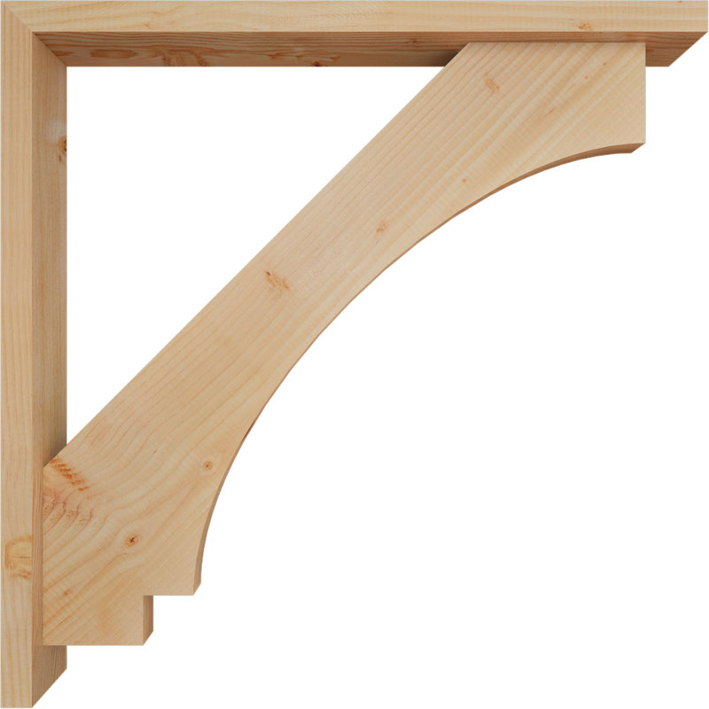 Support de bloc impérial avec entretoise décalée, 34 x 34, Sapin Douglas de l 3 1/2 (lisse)