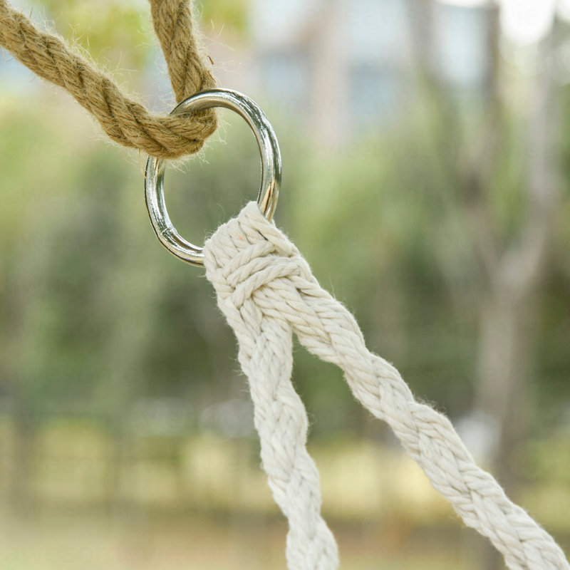 Balancelle en macramé pour 2 personnes Outsunny, Blanc