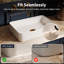 DeerValley 505 x 340 x 110mm Ceramic Rectangular Countertop Basin Bathroom Basin-1119183692