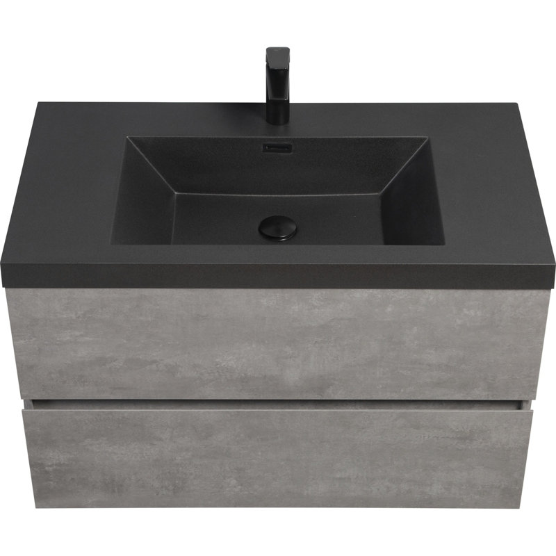 Meuble-lavabo mural moderne pour salle de bain