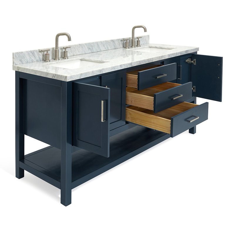 Magnolia Bath Vanity Rectangular Basin S073DCWRV, Midnight Blue