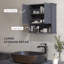 Armoire de rangement au-dessus de la toilette avec tablette ouverte et intérieur réglable-28718660