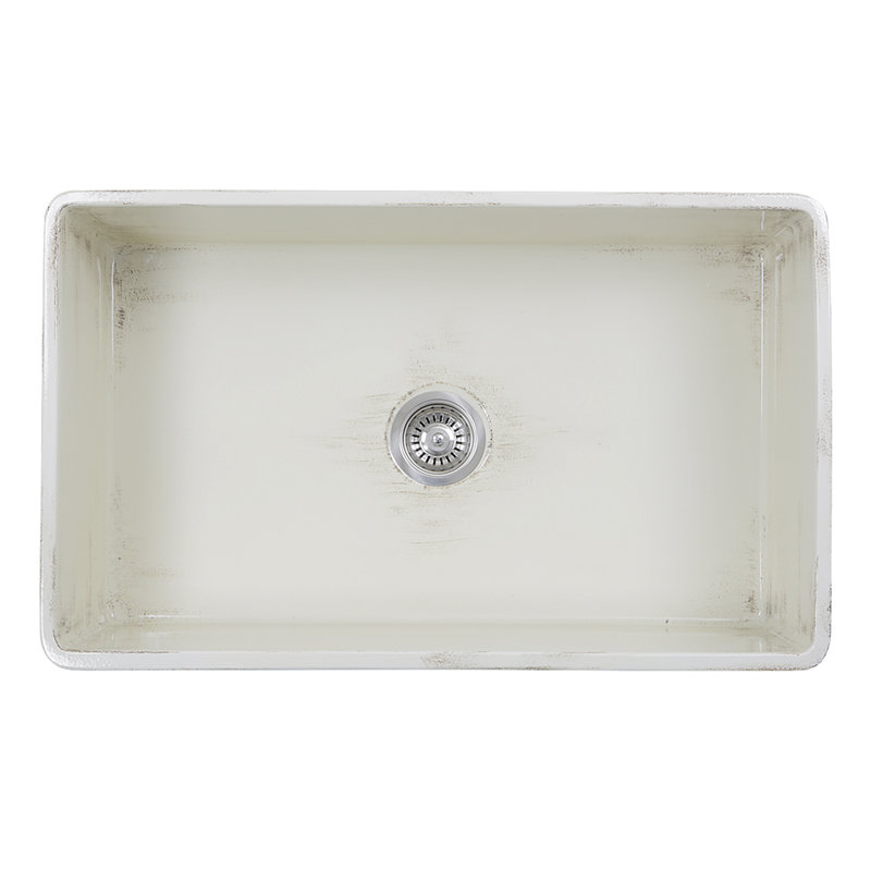 Vineyard 33'' L Single Basin Kitchen Sink, Shabby Straw