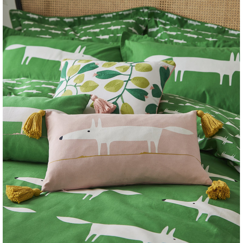 Mr Fox Rectangular Throw Cushion, Milkshake