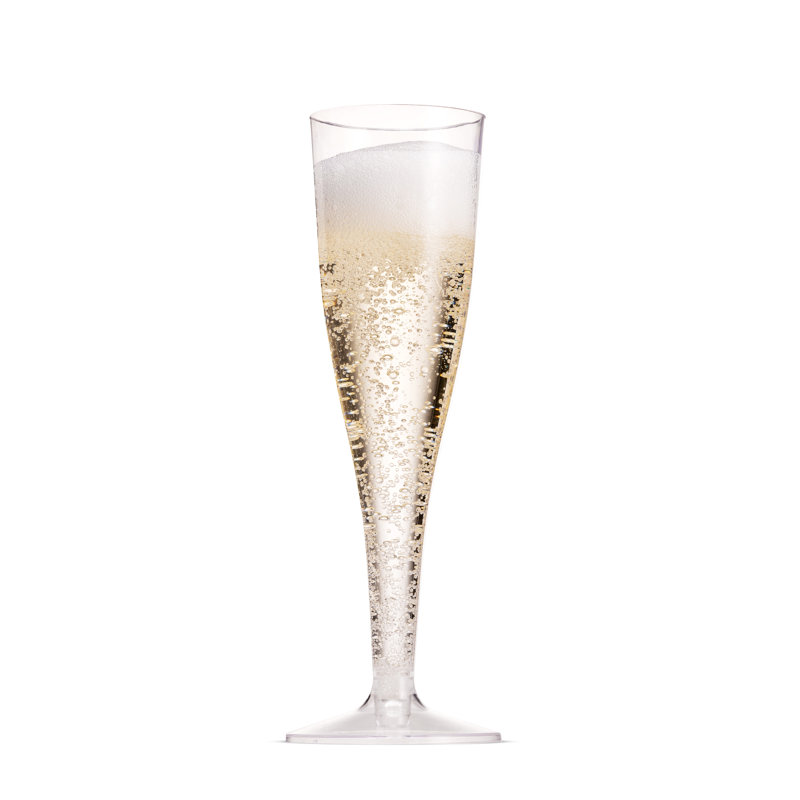Clear Plastic Disposable Champagne Flutes for Parties