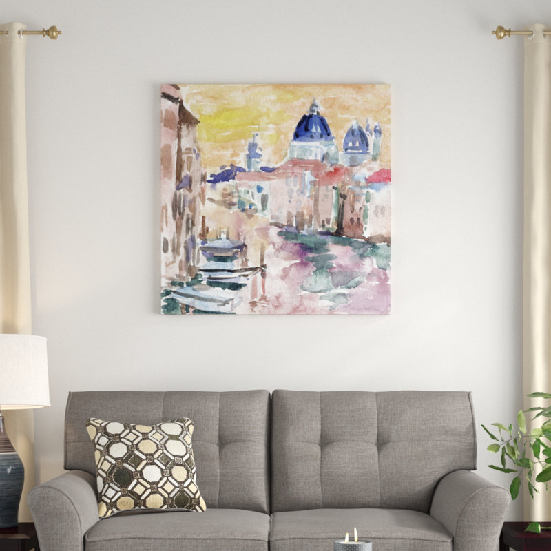 River City IV by Melissa Wang - Painting, 91cm H x 91cm W, Paper Print