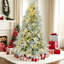 Arbre de Noël articulé artificiel pré-éclairé avec 8 lumières à DEL multicolores-918432089