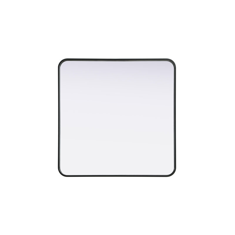 Erath Contour Metal Mirror, 30" x 30", Black