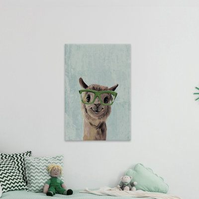 Green Glasses - Wrapped Canvas Painting