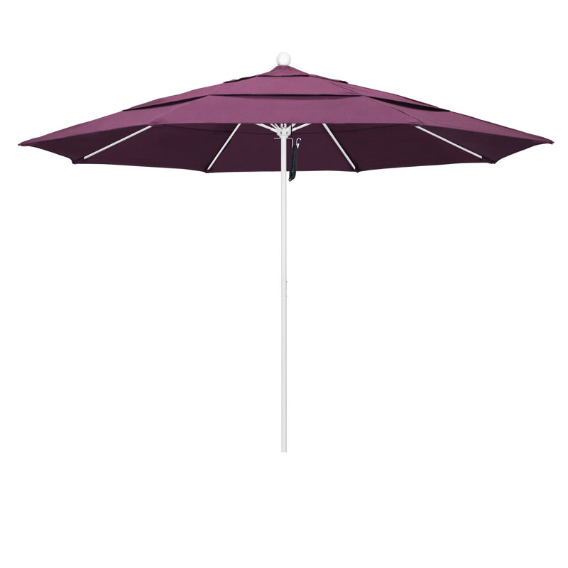 Parasol de marché 11 pi Silva, Sunbrella® iris, Blanc mat