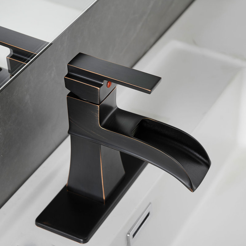 Waterfall Single-Hole Single-Handle Bathroom Faucet, Venetian Bronze