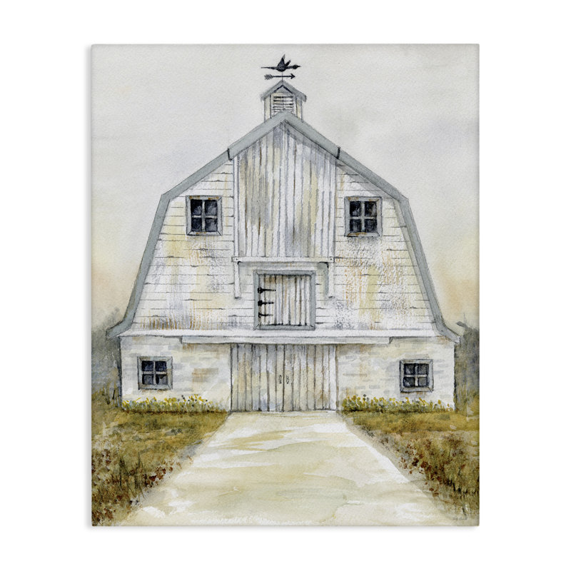 Art mural en toile blanche à bordure grise blanche par Patti Bishop, H 48 po x l 36 po