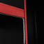 Lit mezzanine simple en bois noir avec bureau intégré, garde-robe, lumières à DEL et tiroir de rangement - E-Sports Aesthetic Decor