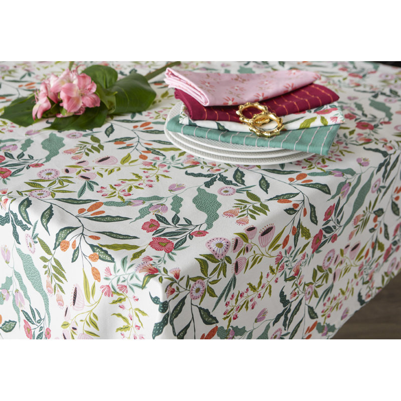 Sharees Rectangle Floral Cotton Tablecloth Weight