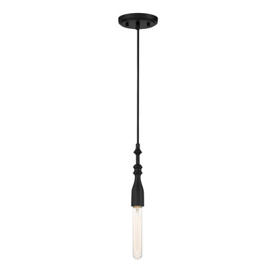 Fennelly 1 - Light Matte Black Single Pendant