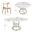 Ensemble de table de salle à manger extensible 43 po pour 4 à 6 personnes avec 4 chaises en bois massif