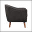 Fauteuil en chenille gris anthracite à 4 pieds-388452689