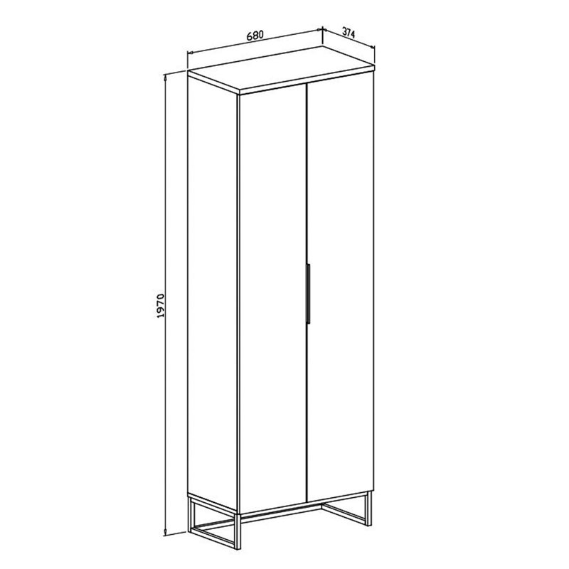 Dahmen 2 Door Wardrobe