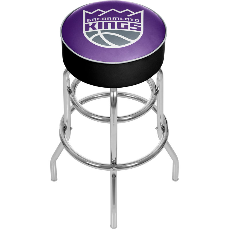 NBA Team Logo 31" Black and Purple Swivel Bar Stool