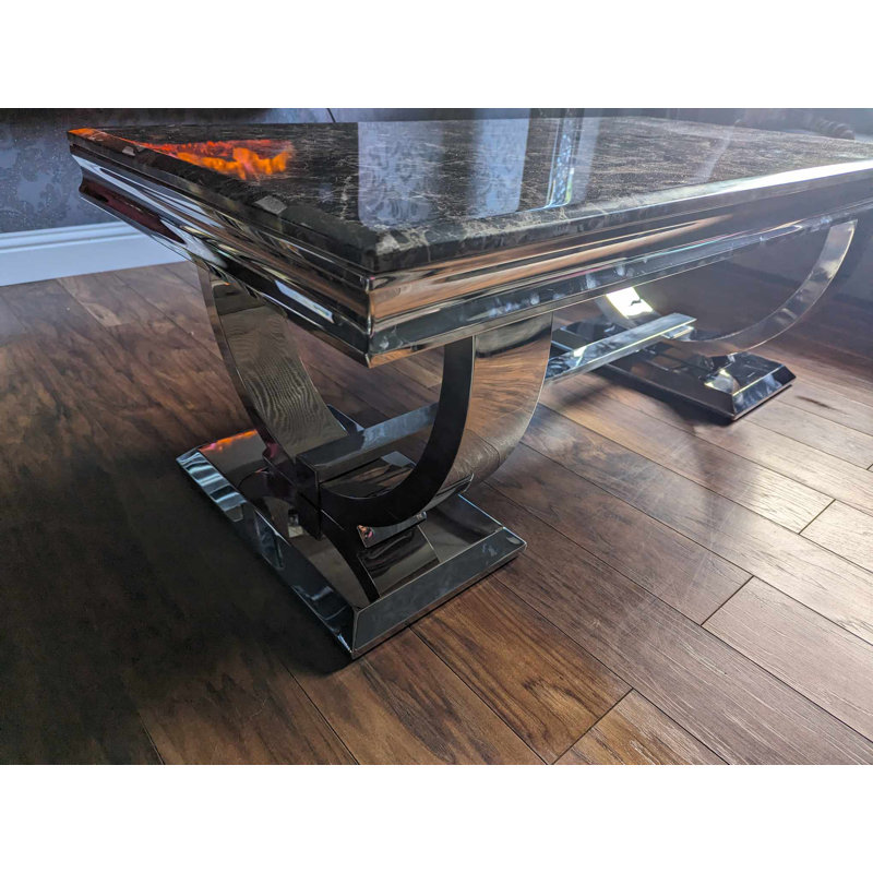 Cassanda Trestle Marble Coffee Table
