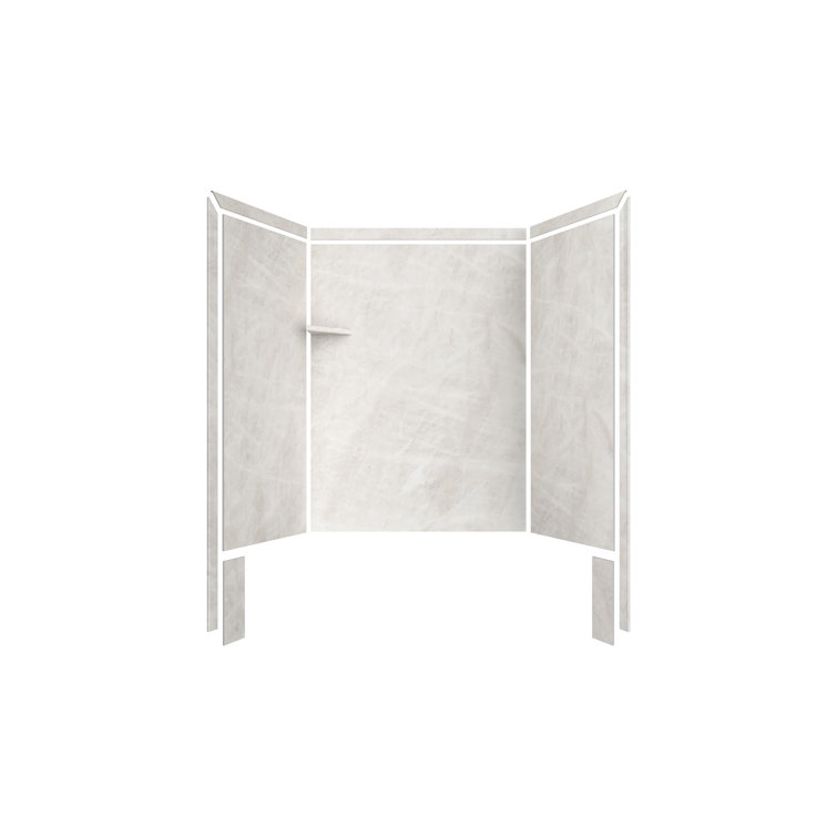 FlexStone Royale 60"W x 36"D x 80"H Alcove Bathtub/Shower Surround
