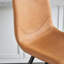 Tabouret de bar rembourré à hauteur de comptoir avec dossier incurvé ergonomique et structure en métal (ensembles de 2 pièces)-2075685414