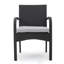 Chaise de salle à manger Pe de 2 - gris, coussin extérieur amovible Kd, chaise avec coussins d'eau, résine protégée et fer pour le jardin