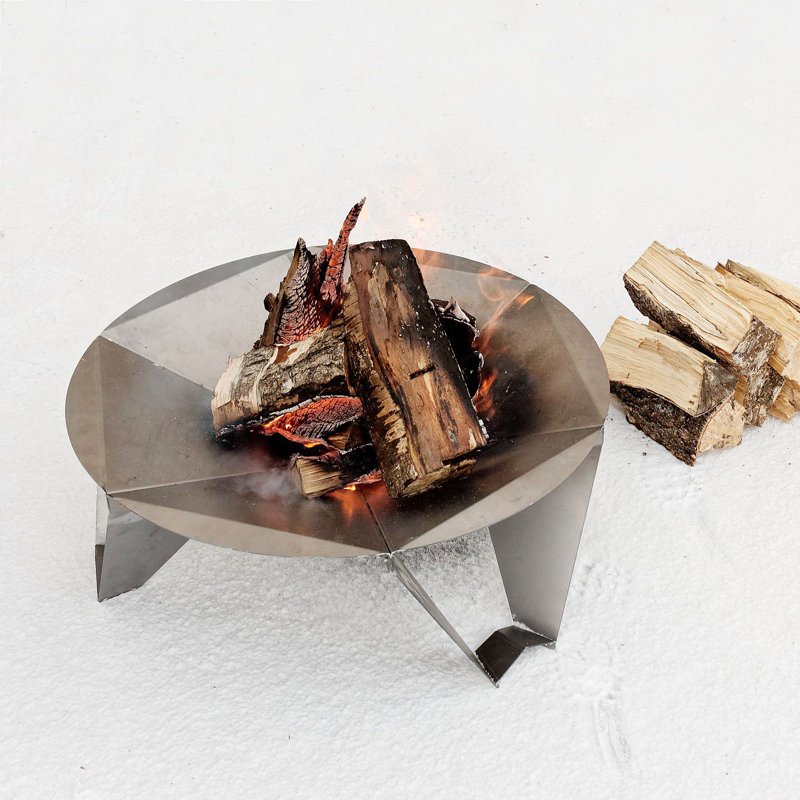 Round Iron Wood Burning Smokeless Fire Pit