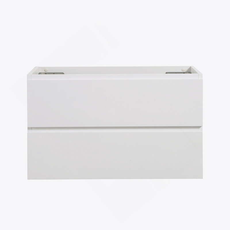 Armoire murale SANS lavabo, couleur blanche, avec deux tiroirs