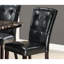 Chaises de salle à manger 2 pièces, look moderne, dossier en similicuir noir, assise à coussin, chaises en bois 2, fabrication en cuir, coussin et bouleau