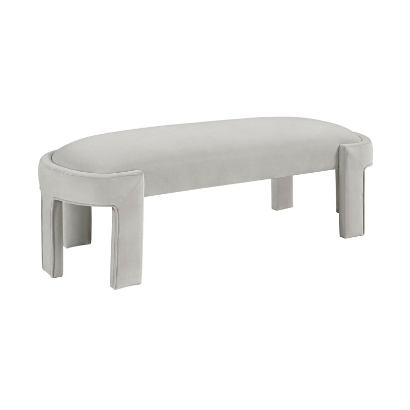 Fashionable And Functional Taupe Velvet Bench, Plywood Frame, High - Density Foam, 300Lbs Capacity For Home Seating Area Contemporary Style Structure, Foam Cushion, Entry