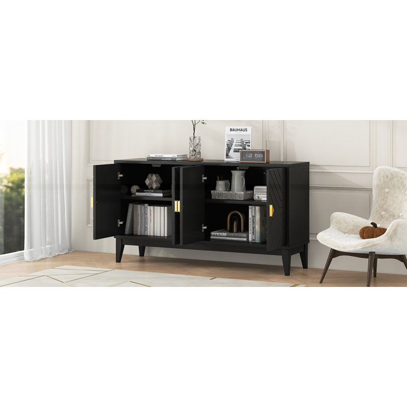 Armoire de rangement à 4 portes pour le salon et la salle à manger