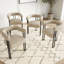 Ensemble de 2 chaises de salle à manger rembourrées avec accoudoirs, chaises d'appoint et structure en métal