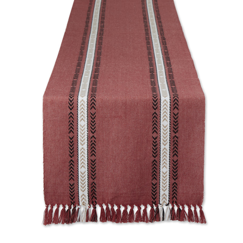Chemin de table Aleahya, 108 po x 14 po, Rouge