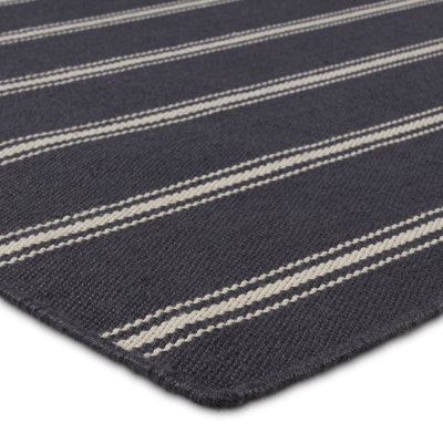 Striped Area Rug in Navy/Ivory