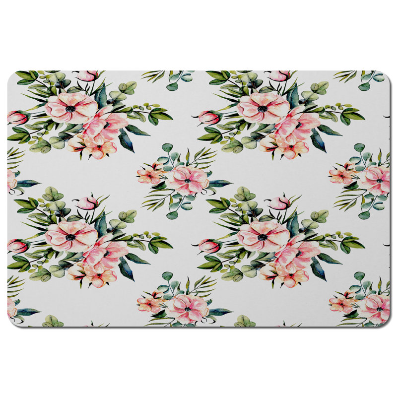 Pawtucket Polyester, Wood Floral Rectangle Placemat