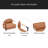 27.56" Accent Chair with Solid Wood Armrests-652744427-652744425