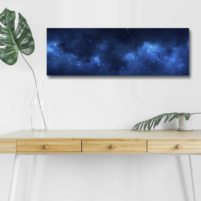 Superbe peinture décorative sur toile avec éclairage DEL, 11,8 x 35,4 pouces | 100% toile de suède, cadre 100% bois (épaisseur: 1,2 po) | Alimentation par pile (1 x 9 volts, non incluse), interrupteur marche / arrêt, parfait pour la décoration intérieure