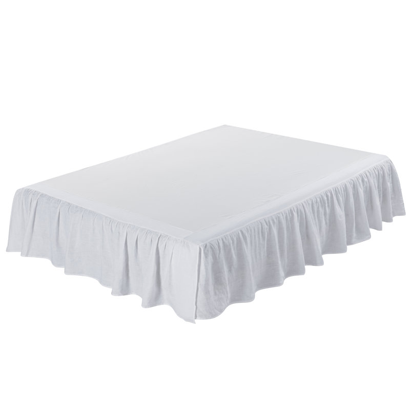 16" bed skirt, Très grand, Blanc