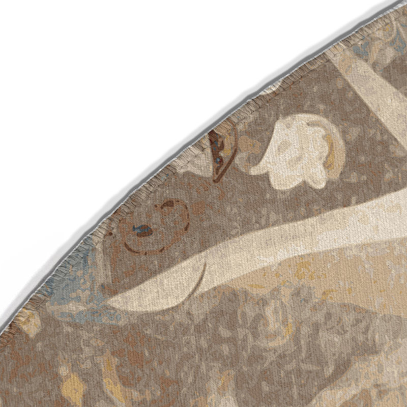 Tapis intérieur et extérieur Cheeky Curl, Rond 5 pi