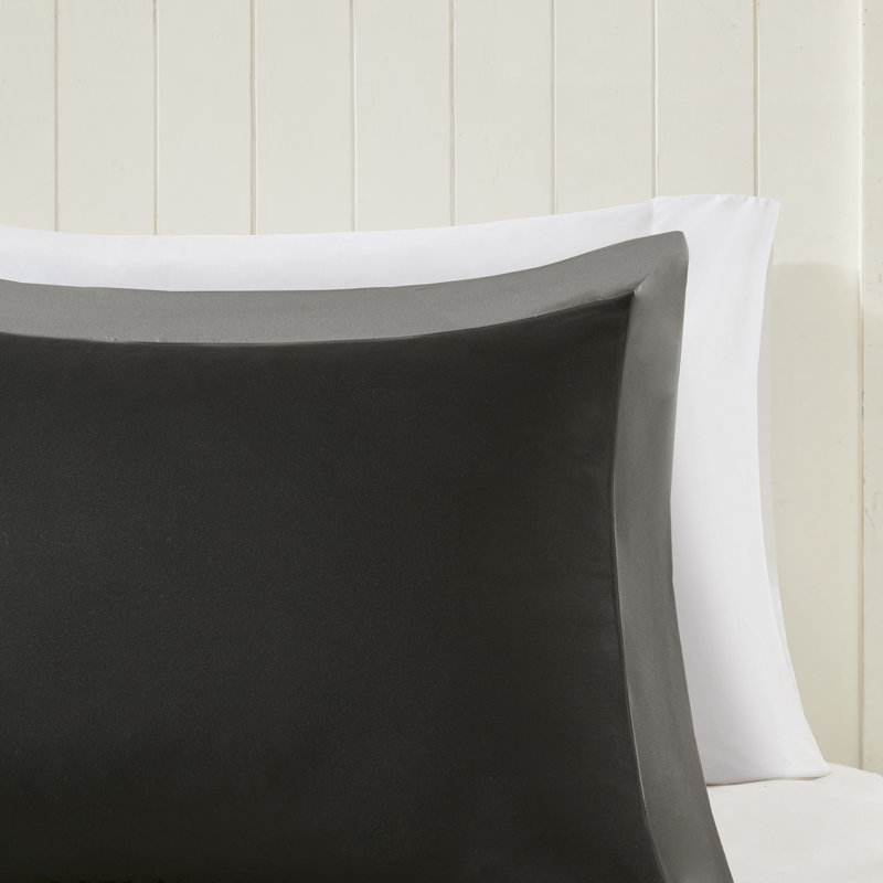 Twin Black/Grey Reversible Down Alternative Comforter Set