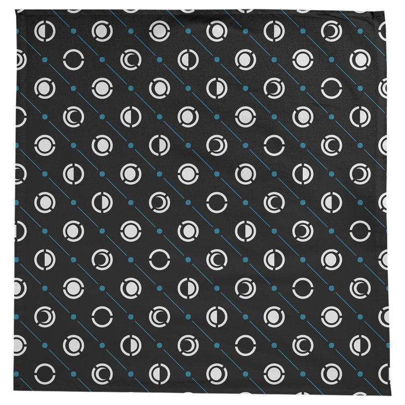 Nappe des phases de lune classiques, Noir, bleu, blanc