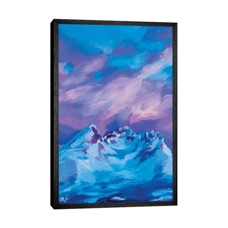 Mountain Study II by Andrea Fairservice - Painting on Canvas, 66.04 cm H x 45.72 cm W, Black Framed