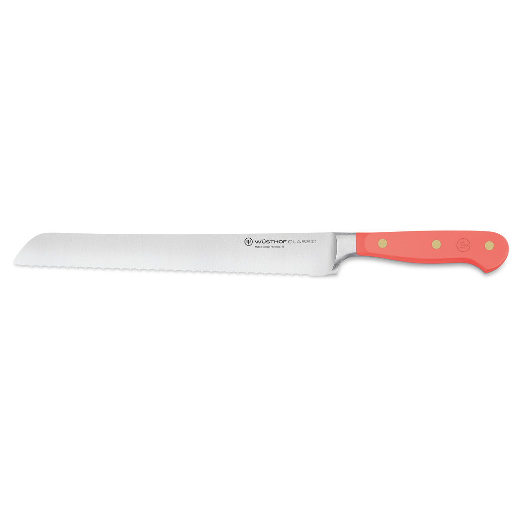 WÜSTHOF German Classic Color Coral Peach 9" Double Serrated Bread Knife WÜSTHOF