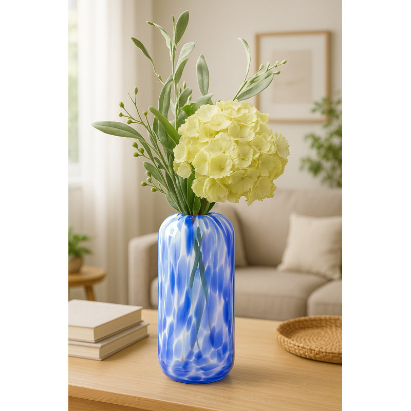 Vase Lava, Bleu, 10.75"